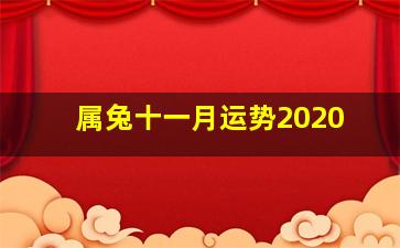 属兔十一月运势2020