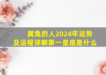 属兔的人2024年运势及运程详解第一星座是什么