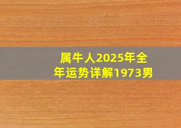 属牛人2025年全年运势详解1973男