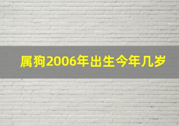 属狗2006年出生今年几岁