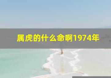 属虎的什么命啊1974年