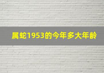 属蛇1953的今年多大年龄