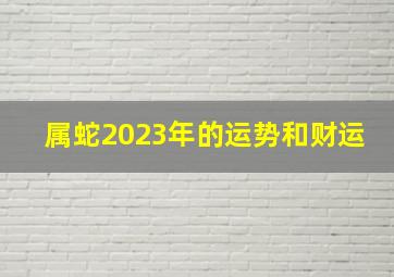 属蛇2023年的运势和财运