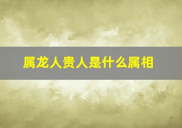 属龙人贵人是什么属相