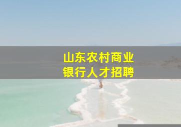 山东农村商业银行人才招聘