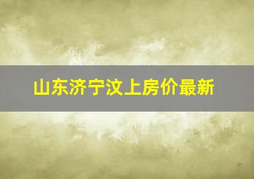 山东济宁汶上房价最新