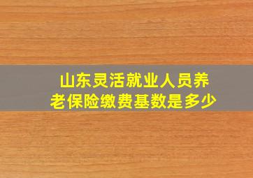 山东灵活就业人员养老保险缴费基数是多少