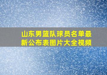 山东男篮队球员名单最新公布表图片大全视频