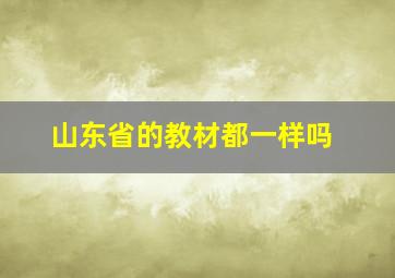 山东省的教材都一样吗