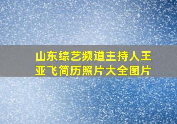 山东综艺频道主持人王亚飞简历照片大全图片