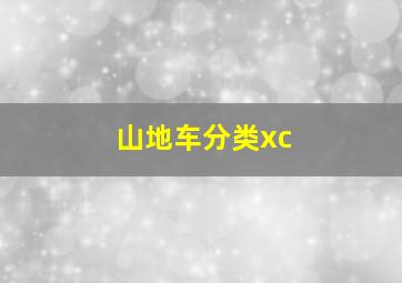 山地车分类xc