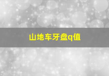 山地车牙盘q值