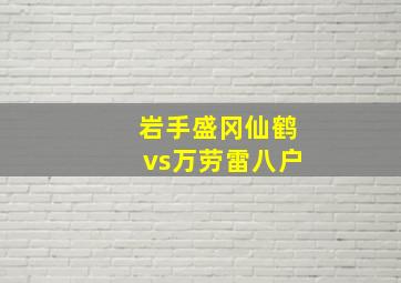 岩手盛冈仙鹤vs万劳雷八户