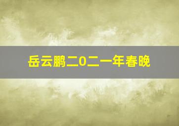 岳云鹏二0二一年春晚