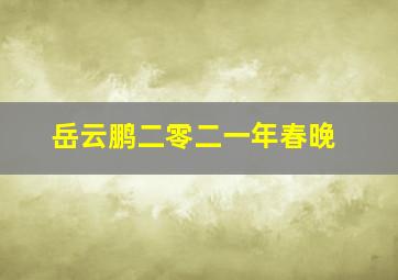 岳云鹏二零二一年春晚