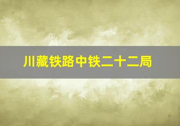 川藏铁路中铁二十二局