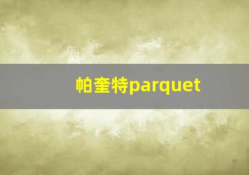 帕奎特parquet