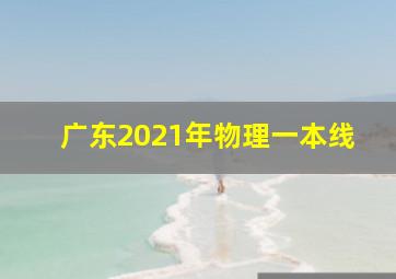 广东2021年物理一本线