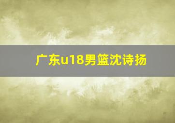 广东u18男篮沈诗扬