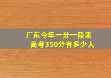 广东今年一分一段表高考350分有多少人