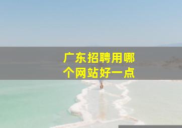 广东招聘用哪个网站好一点