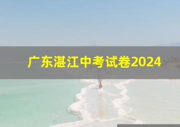 广东湛江中考试卷2024