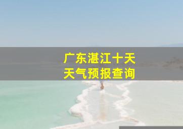 广东湛江十天天气预报查询