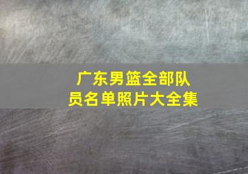 广东男篮全部队员名单照片大全集