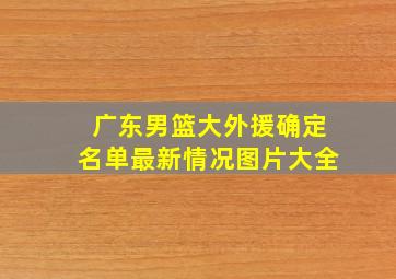 广东男篮大外援确定名单最新情况图片大全