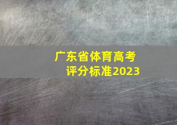 广东省体育高考评分标准2023