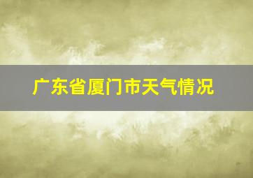 广东省厦门市天气情况