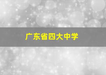 广东省四大中学