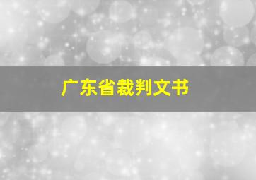 广东省裁判文书