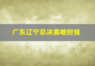 广东辽宁总决赛啥时候