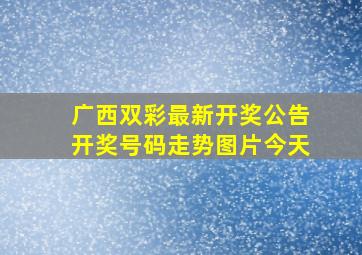 广西双彩最新开奖公告开奖号码走势图片今天