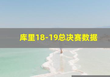 库里18-19总决赛数据