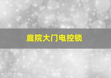 庭院大门电控锁