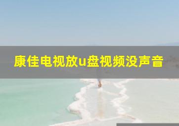 康佳电视放u盘视频没声音