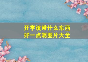 开学该带什么东西好一点呢图片大全