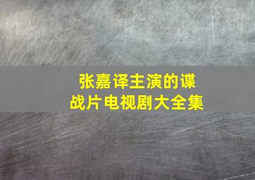 张嘉译主演的谍战片电视剧大全集