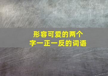 形容可爱的两个字一正一反的词语