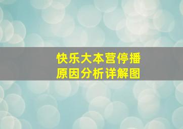 快乐大本营停播原因分析详解图