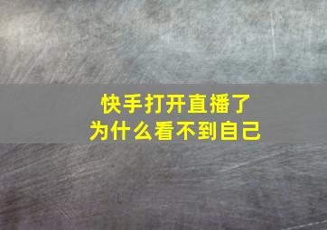 快手打开直播了为什么看不到自己