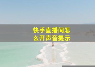 快手直播间怎么开声音提示