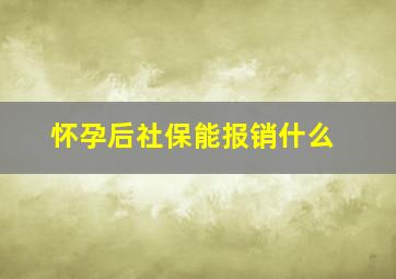 怀孕后社保能报销什么