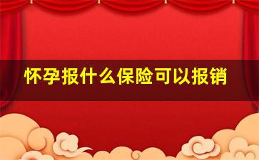 怀孕报什么保险可以报销