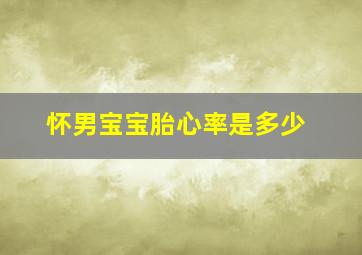 怀男宝宝胎心率是多少