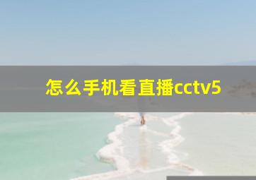 怎么手机看直播cctv5