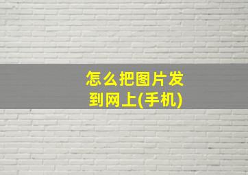 怎么把图片发到网上(手机)