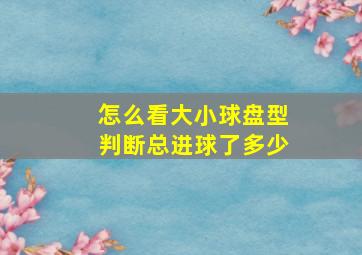 怎么看大小球盘型判断总进球了多少